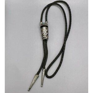 Papoose Baby Diné-Inspired Cradleboard Bolo Tie Fred Harvey Era Turquoise Silver